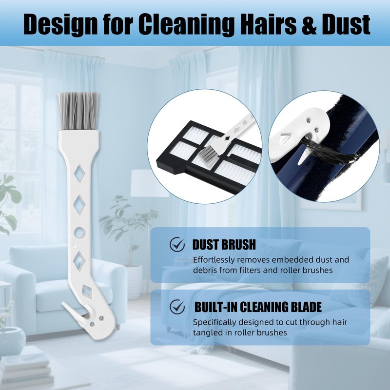 Auoiian 2-Pack Replacement Rollers Brushes for eufy X10 Pro Omni