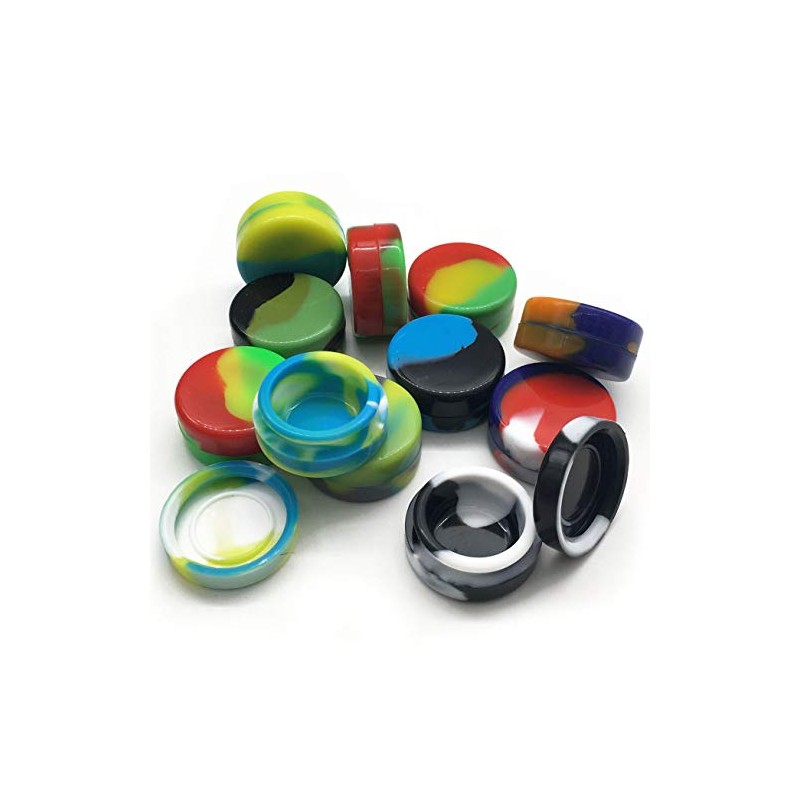 KUVIS 4ML Silicone Wax Containers Non-stick Concentrate Jars (10)