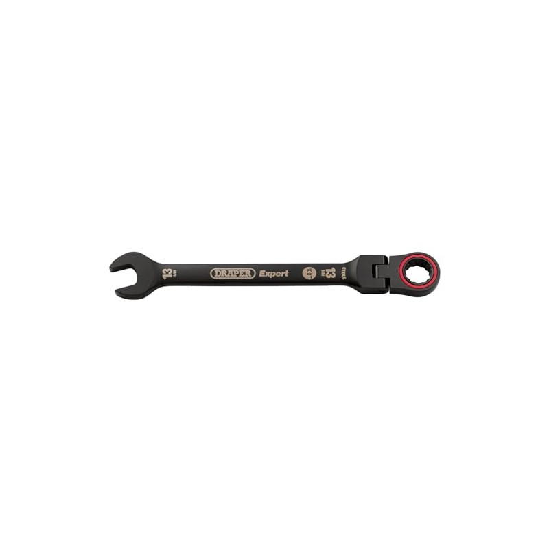 Draper 03919 Expert HI-TORQ Metric Flexible Head Ratchet Combination Spanner,