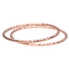 uGems 2 14K Rose Gold Filled Sparkle Stacking Rings Size