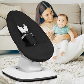 SNOOZYNEST Waterproof Swing Cover Compatible with New Model FOR Moms Swing 5 Launched 2022, Soft Corduroy Fabric, Premium Quality, Machine Washable Black (Only a Cover)