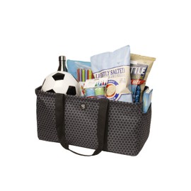 geckobrands Large All-Purpose Utility Tote Bag, Black Honeycomb