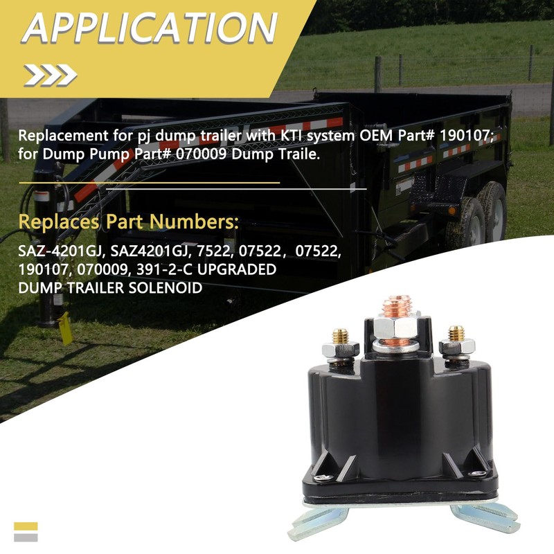 HNeekyr SAZ4201GJ Dump Trailer Solenoid 12V 4 Terminal 100 AMP