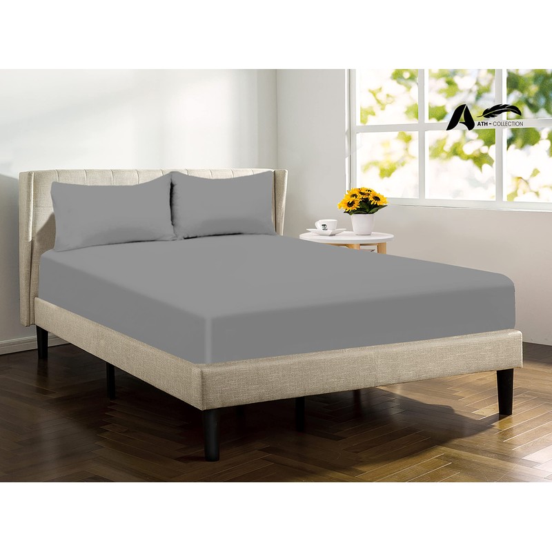 A ATH COLLECTION 300 Thread Count Egyptian Cotton Fitted Sheet