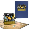 CNLITIHEKA Toolbox Pop Up Cards, Pop Up Fathers Day Cards,
