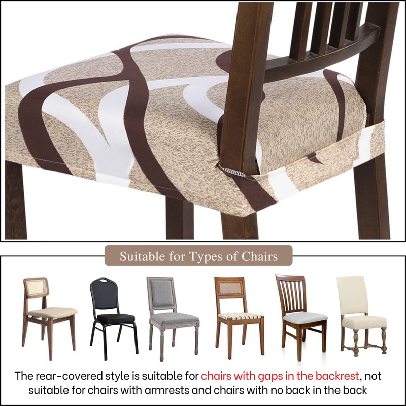 Thougthings Dining Chair Seat Covers, Soft Removable Washable Dining Room