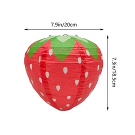 Niuhong Strawberry Paper Lanterns Birthday Wedding Party Paper Lanterns Strawberry Lantern Paper Lanterns Hanging Paper Lanterns Garden Decoration Baby Shower Theme Fruit Decorations Pack of 4