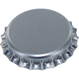 North Mountain Supply Beer Bottle Crown Caps - Silver - Oxygen Barrier - 250 Count