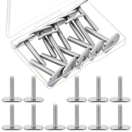 MorningRo 12 Pcs T Bolt for Kayak T-Slot Bolts for Kayak Rail Mount Track Kayak Track Accessories Screws 1.5 Inch Long T Slot Bolts Set for Kayak Track Hardware System