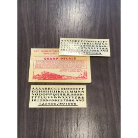Champ Decals HO Scale Alphabet & Numeral Set L-55: Globe Extended Black 5/32”
