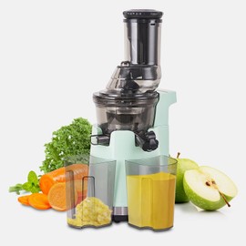 Cold Press Juicer, Slow Masticating Juicer Machines 3.2" Large Feed Chute, 250W Juice Extractor for Whole Fruits & Vegetables, Professional Cold Press Juicer Easy to Clean High Juice Yield, BPA Free