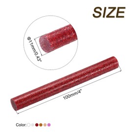 uxcell 6pcs Glitter Hot Glue Sticks 4 inch x 0.43 inch Large Glue Sticks, 100 x 11mm 6 Color