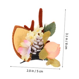 FOMIYES Elk Antler Hair Clips Imitation Deer Ears Christmas Decor Xmas Headdress Accessory