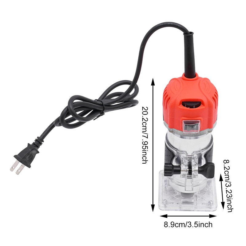 CNCEST Compact Router, 6 Variable Speeds Wood Trimmer,Compact Router for