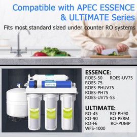 MewMore 5 Stage 75 GPD RO Water Filter Replacement Set, Fit for APEC Reverse Osmosis System (Essence & Ultimate Series), 1/4" Output