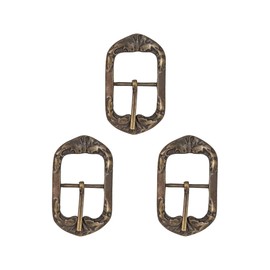 Lord of Battles Medieval Fantasy Buckles | Solid Brass ideal For LARP, Renfair & Cosplay (Large Pirate Brass Buckle)