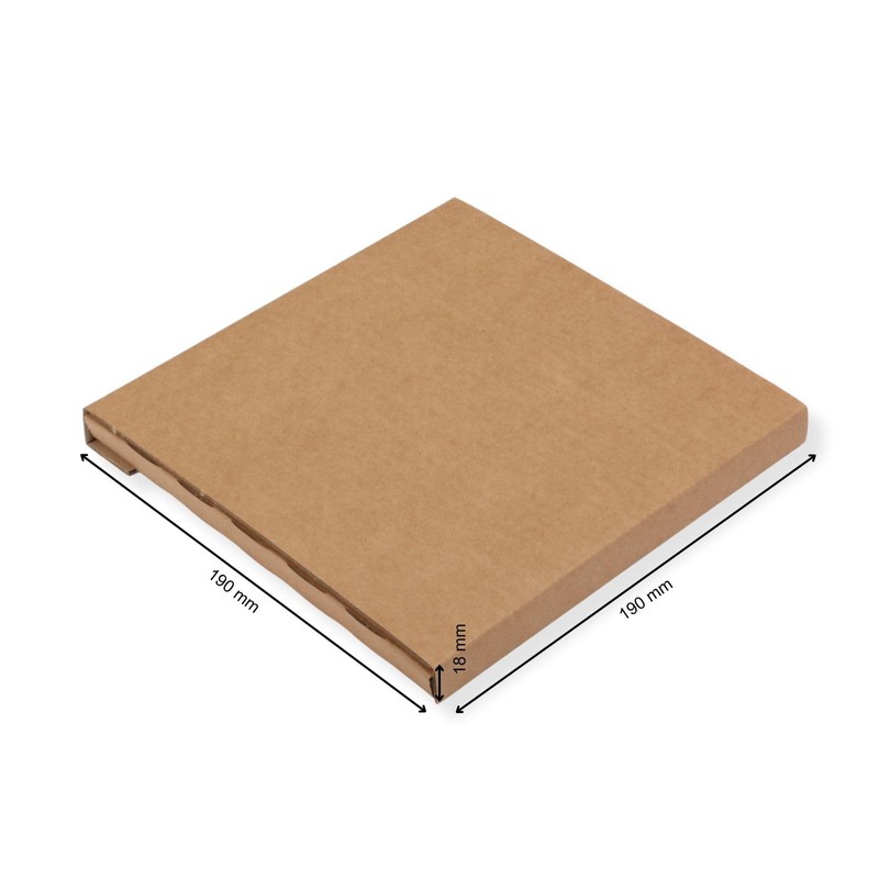 'Pack of 10 Single Vinyl Box 1/7 185X185X12 mm Strong