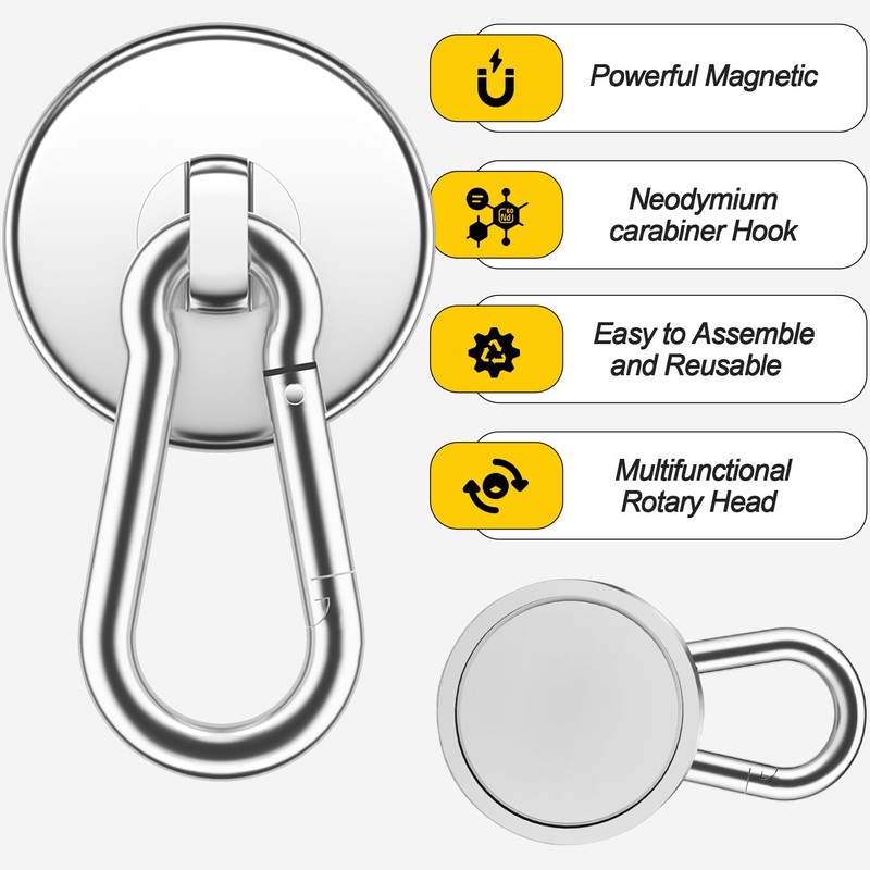 Grtard 110LBS Heavy Duty Magnetic Hooks, Magnetic Hooks, Magnets with
