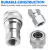 Cplbrb 1/4" NPT Hydraulic Quick Connect Tractor Couplers withDust Caps