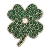 Lucky Four-Leaf Clover Crystal Golf Ball Marker with Magnetic Hat