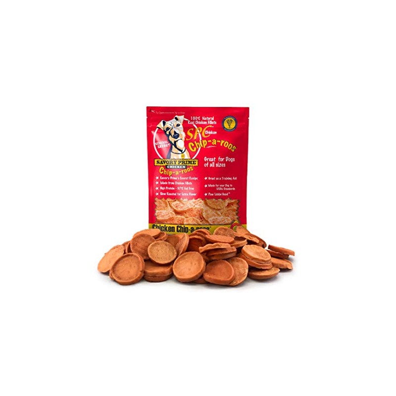 Savory Prime Chicken Chip-A-Roos Jerky Treat, 4-Ounce