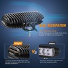 Nilight LED Light Bar 2PCS 18W 6Inch Flood LED Pods