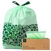 Cleanomic Compostable* 13 Gallon Trash Bags with Drawstring (2 Pack,