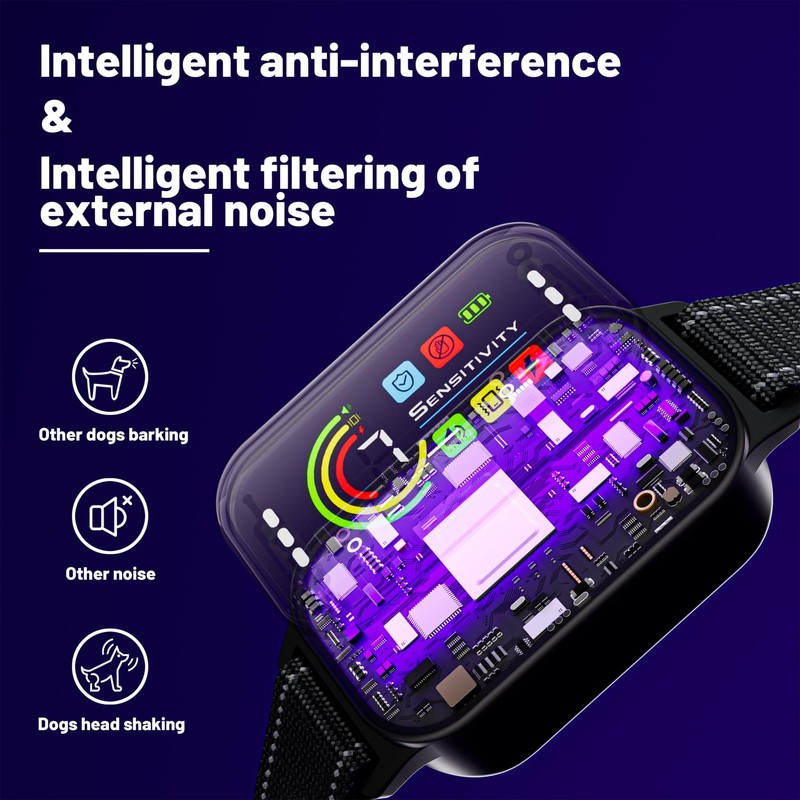 Bark Collar 2 Pack,Bark Collar for Large Medium Small Dogs