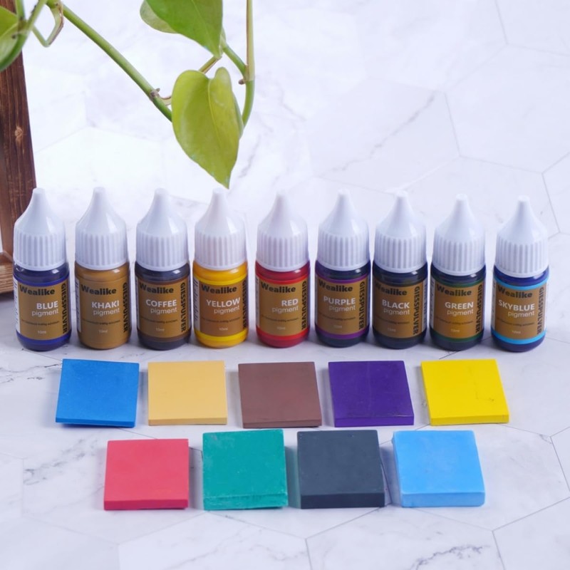 Wealike Water-Based Pigment 0.34oz/10ml x 9 Set for Eco Resin