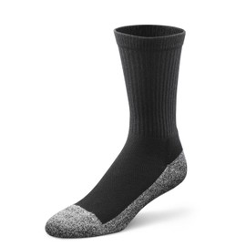 Dr. Comfort Extra-Roomy Crew Socks, Medium, Black