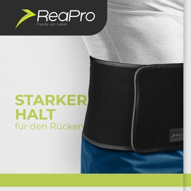 ReaPro Back Brace Waist Trainer with Adjustable Velcro Fastening & Breathable Material I Relieves Back Muscles, Lumbar Support for Posture Correction