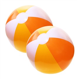 PENTA ANGEL Beach Balls 2PCS 12 Inch Inflatable/Blow Up Classic Rainbow Color Summer Swimming Pool Party Favors Water Toy Beachball for Women Men Adults Playing