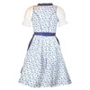 MS-Trachten Women's Dirndl Set Hanna 3-Piece Costume Dress Blue Flowers,