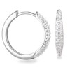Schöner-SD Hoop Earrings Medium 18 mm 925 Silver with Zirconia,