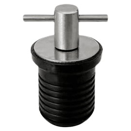 Boat Plug | Stainless Steel Kayak Drain Twist Plug | Sinking Prevention Anti Slip Rubber Tool for Lake, Reservoir, Sea, River
