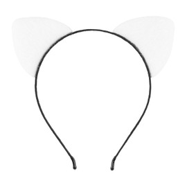 Bonnie Z. Leonardo White Cat Ears Headband Women Furry White