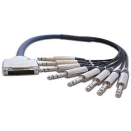 designacable 25PINDSUB-VD8MC0050-8xNP3X 0.50 m 25 Pin D Sub to Balanced TRS Jack Cable - Blue