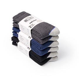 Mat & Vic's cotton classic warm work socks, thermal socks, multi-colour. -