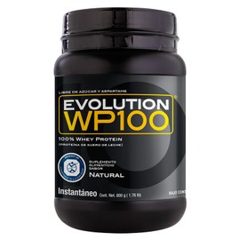 EVOLUTION, Protena de Suero de Leche, WP100, Whey Protein, 18 Aminocidos, Sin Gluten, Sugar Free, Post Workout, Sin Sabor, 26.6 Porciones, 800g       