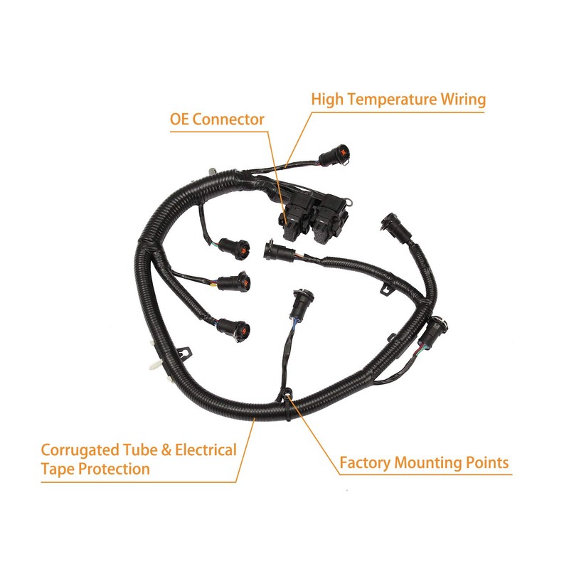 FICM Engine Fuel Injector Complete Wiring Harness | for Ford