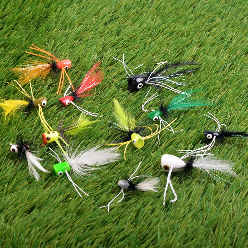 OROOTL Fly Fishing Dry Flies Kit, Fly Popper Lures Foam