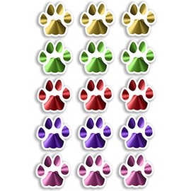 A4 Sheet 15 x Mixture Cat Paw Prints Vinyl Stickers Animal Laptop Car Bike #6470 (A4 (30cm x 20cm))