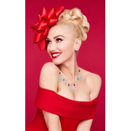 FAERLIIRY Christmas Snowflakes Necklace Earrings Set Sparkling Crystal Rhinestone Collar Necklace Drop Dangle Earrings Xmas Holiday Party Jewelry Gift For Woman