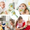 OUDQFCJ Baby Rassel Zahnring BPA-frei Lebensmittel-Qualität Würgerecht-Design Griffstärkung geeignet für