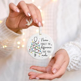 Nurse Christmas Ornament - Thank You Nurse Gifts - Nurse Gifts for Women, Nurse Appreciation Gifts - Nurse Christmas Ornament 2024 - Nurse Ornaments for Christmas Tree - Ceramic Nurse Ornament