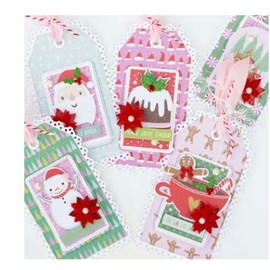 2pcs Christmas Wave Tag Flap Metal Die Cuts,Merry Christmas Frame Wave Lable Cutting Dies Cut Stencils DIY Scrapbooking Decorative Embossing Paper Scrapbooking Card Making