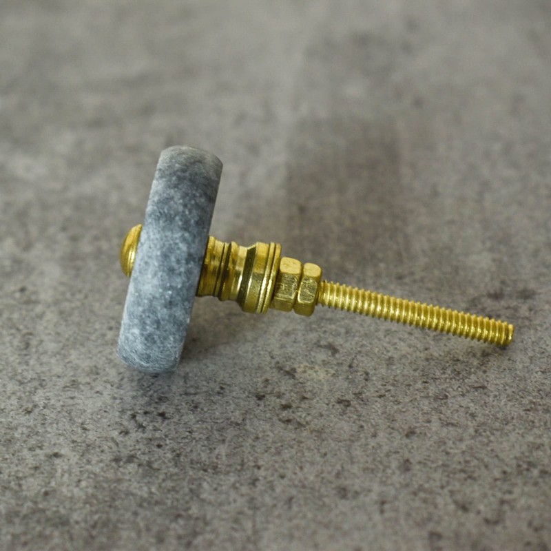 ARTISNO Round Marble Brass Knob, Modern Cabinet Knob, Decorative Hardware,