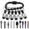 LUEXBOX 1/4 Inch Bit Holder Keychain, Hex Screwdriver Bits Holder