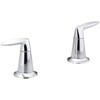 KOHLER K-T45119-4-CP Two-Handle Lever Deck or Wall Mount Bath Valve
