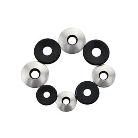 BOZONLI 50pcs Sealing Washers, Stainless Steel Neoprene EPDM Bonded Sealing Gasket Washers, 14mm OD, 4.8mm ID, 2.5mm Thickness